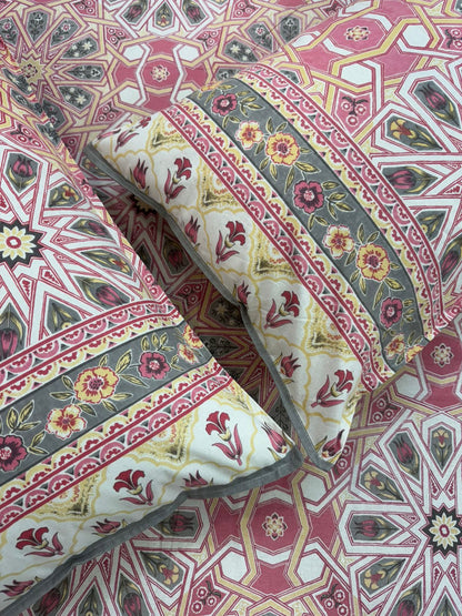 hand block printed bedsheet