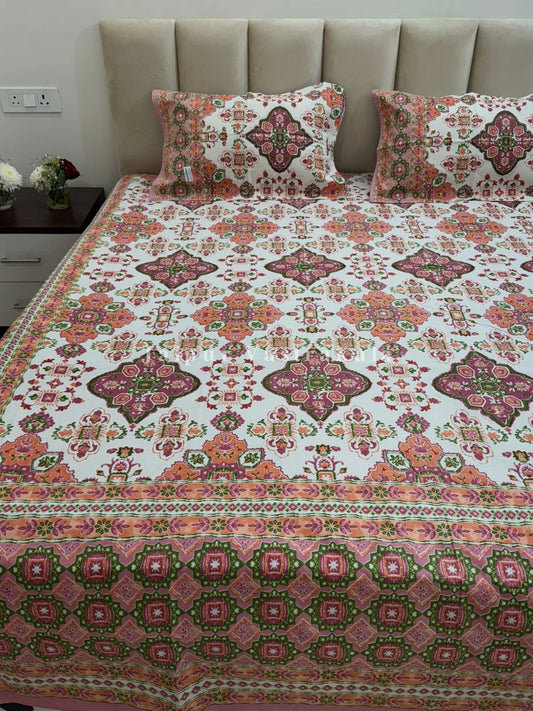 hand block printed bedsheet