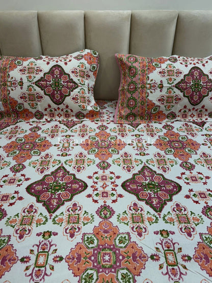 hand block printed bedsheet