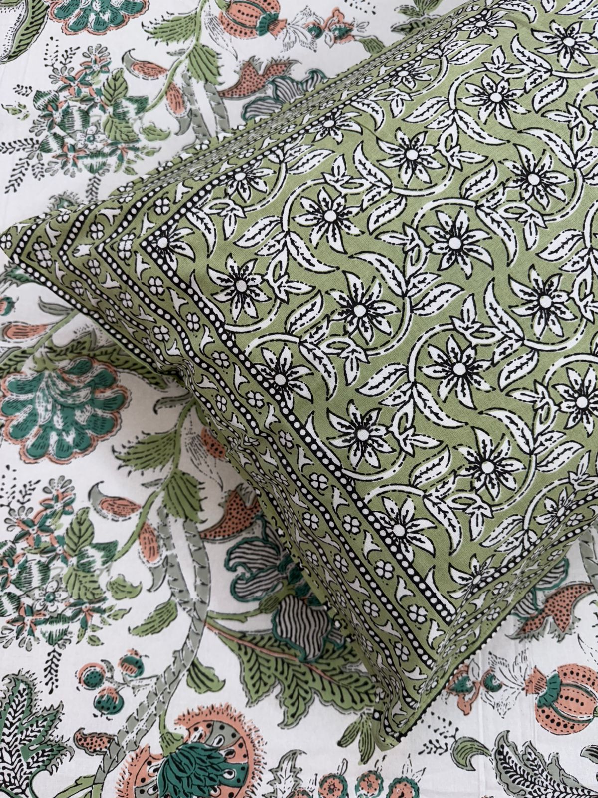 hand block printed bedsheet