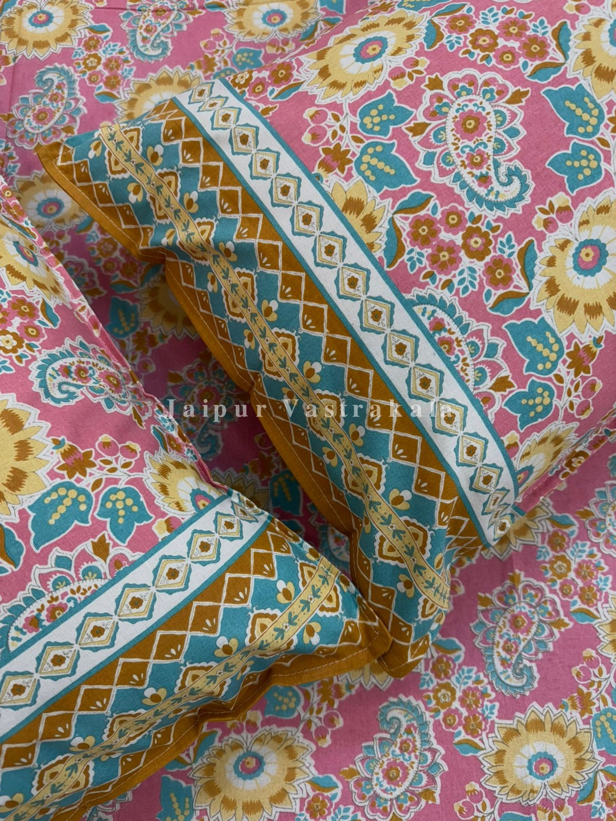 hand block printed bedsheet