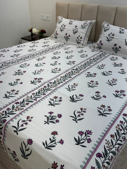 hand block printed bedsheet