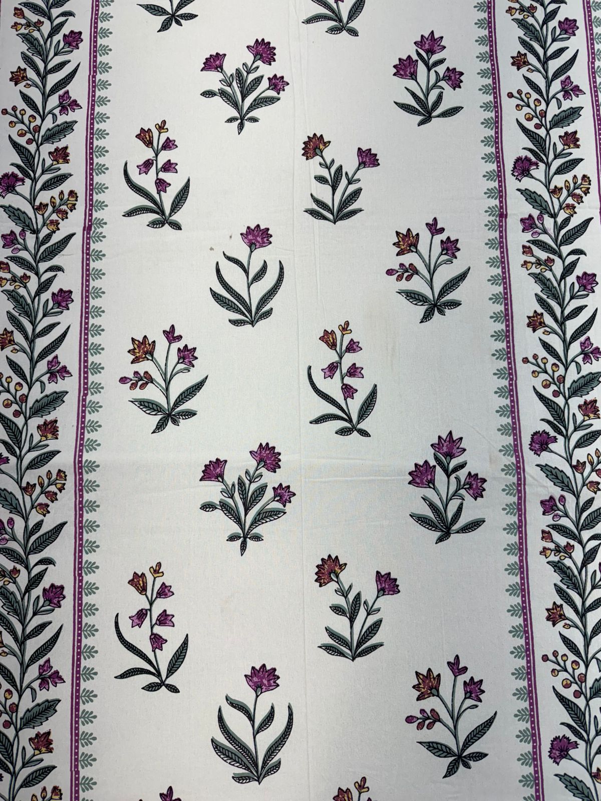 hand block printed bedsheet