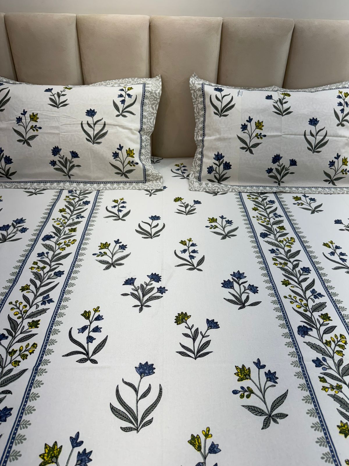 hand block printed bedsheet