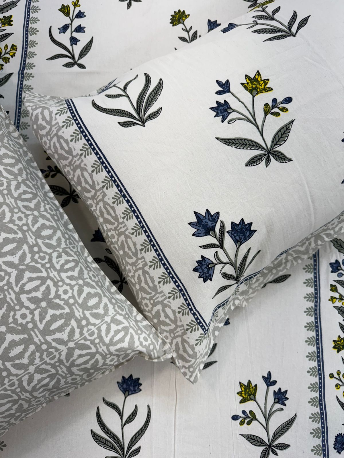 hand block printed bedsheet