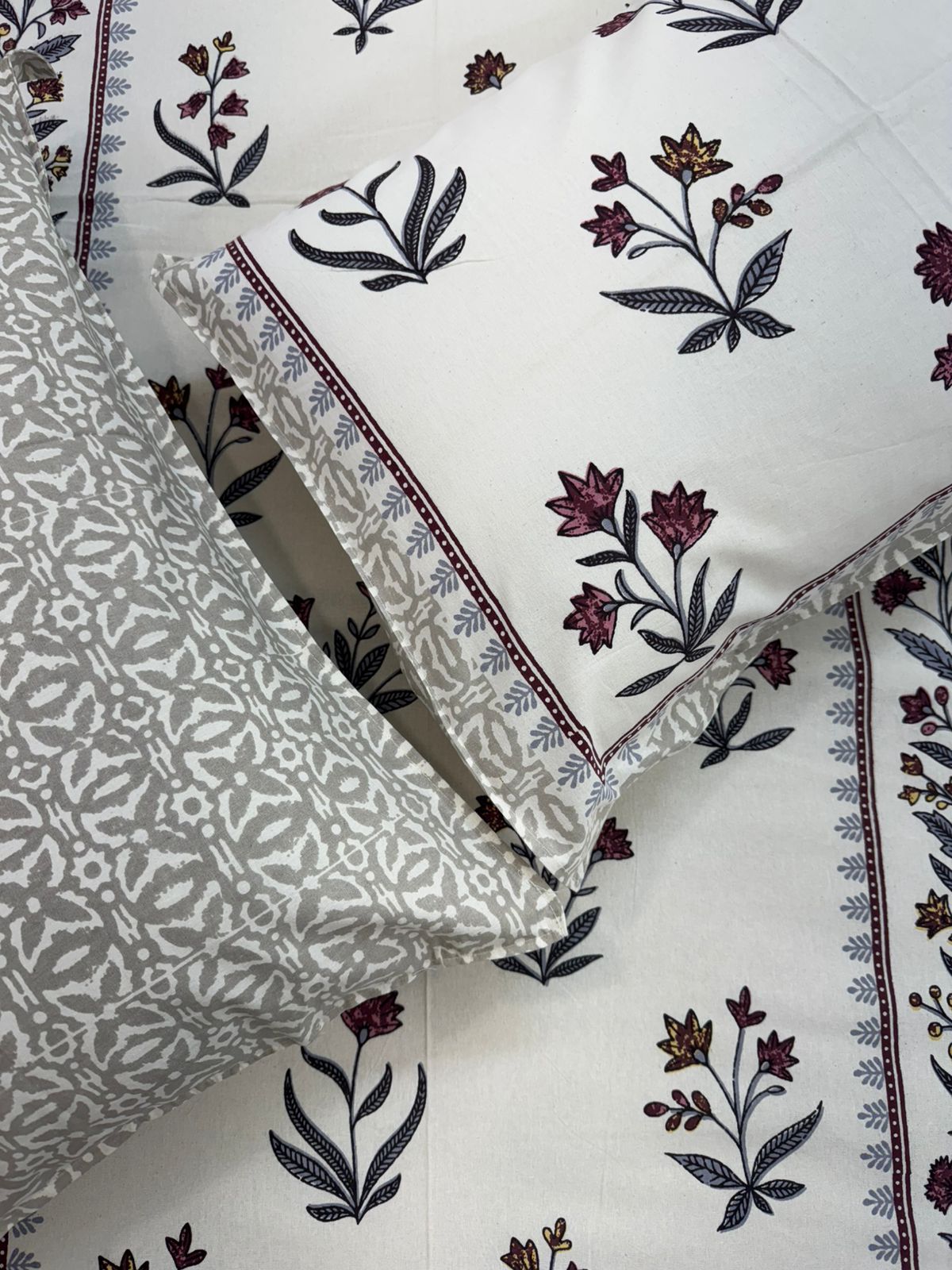 hand block printed bedsheet