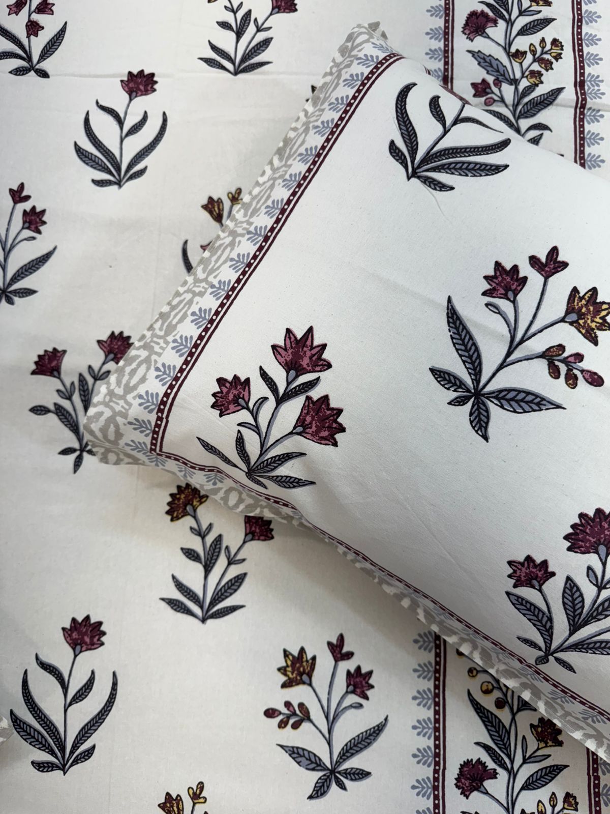 hand block printed bedsheet