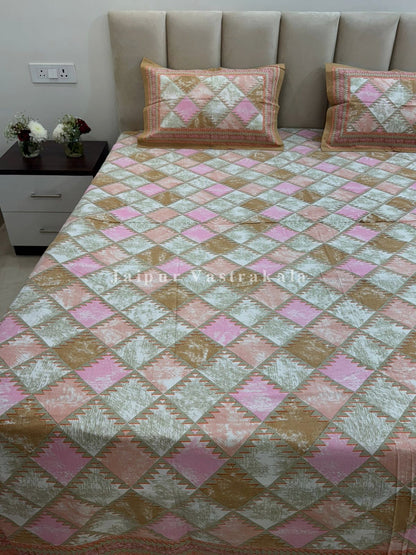 hand block printed bedsheet