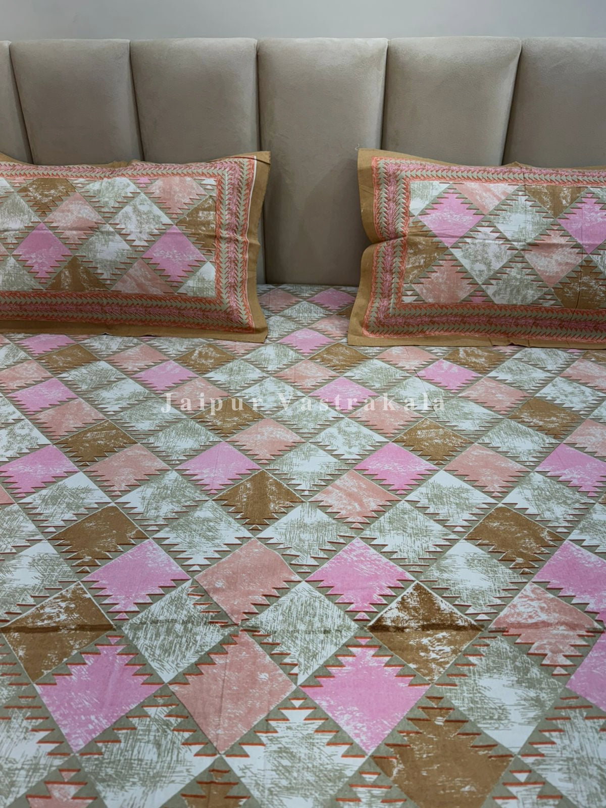 hand block printed bedsheet