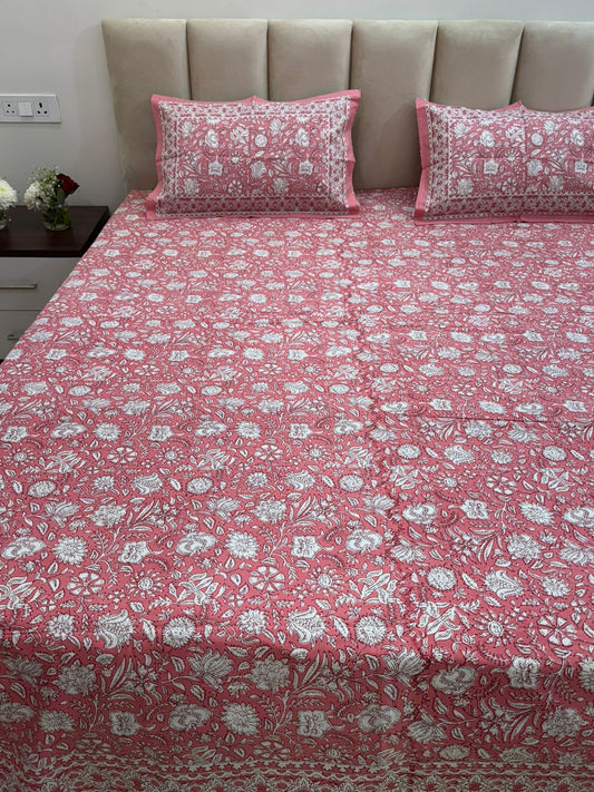 hand block printed bedsheet