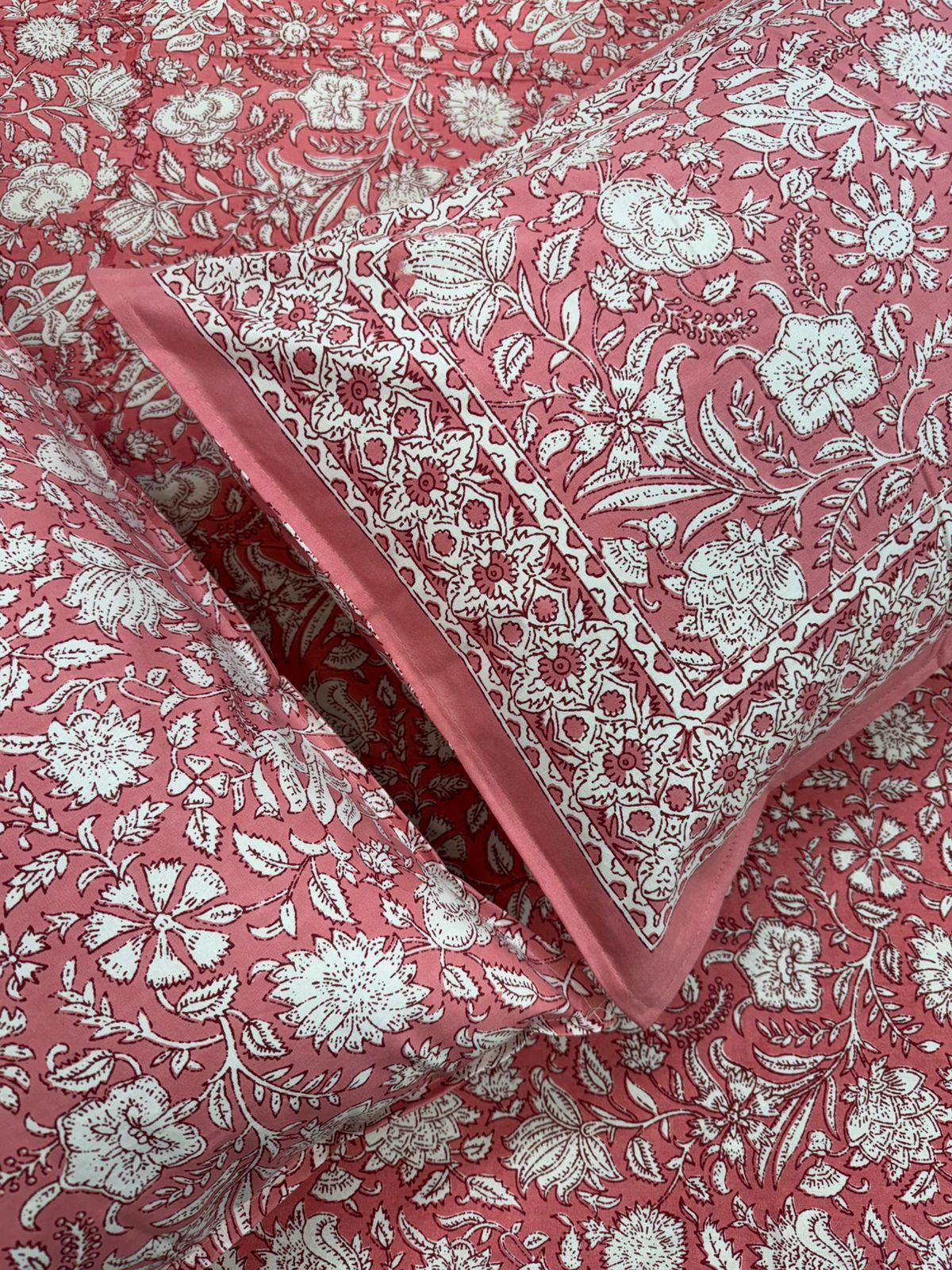 hand block printed bedsheet