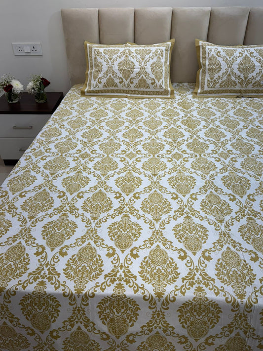 hand block printed bedsheet