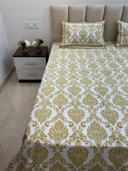 hand block printed bedsheet