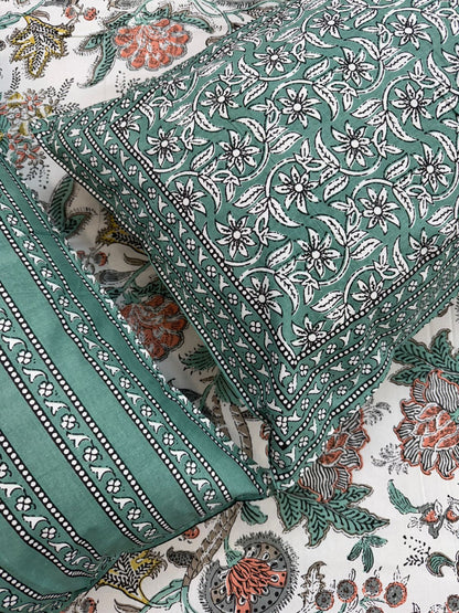 hand block printed bedsheet