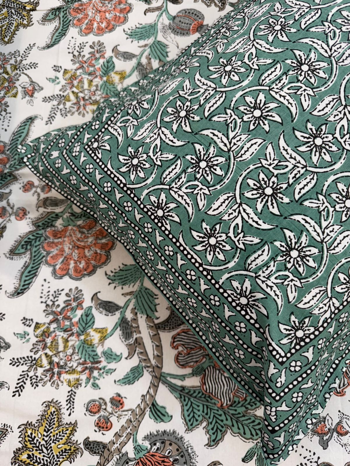 hand block printed bedsheet