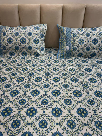 hand block printed bedsheet