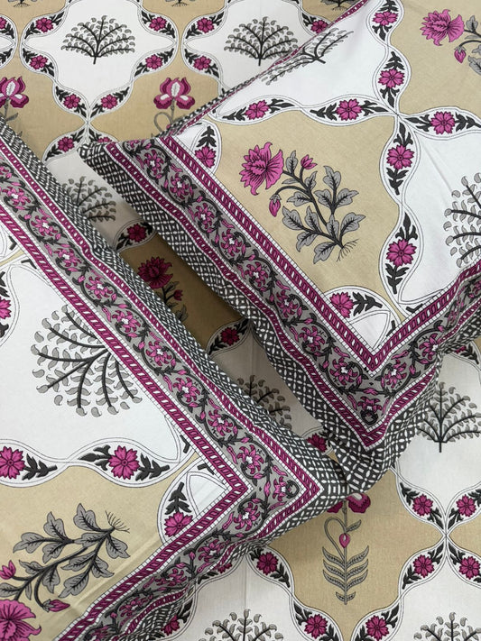 hand block printed bedsheet