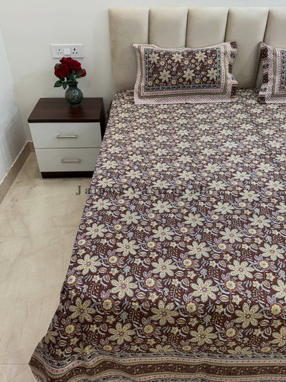 hand block printed bedsheet