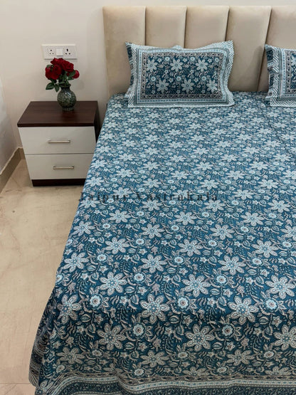 hand block printed bedsheet