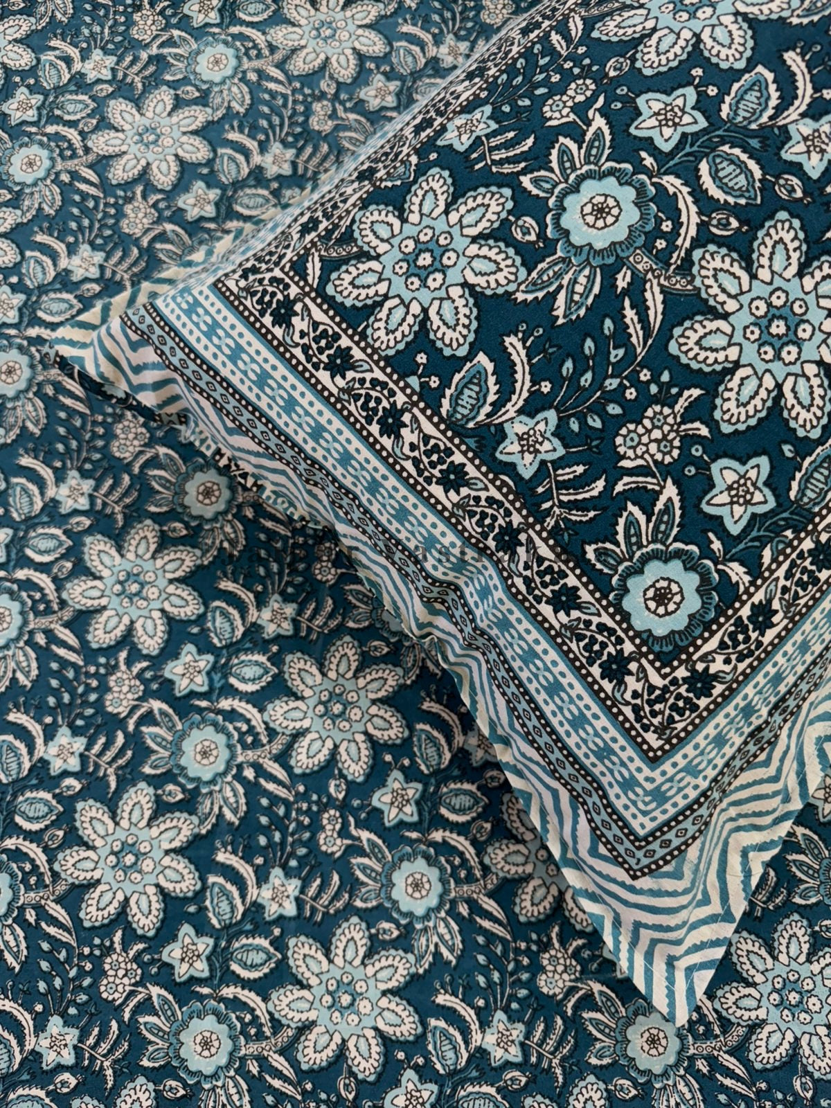 hand block printed bedsheet