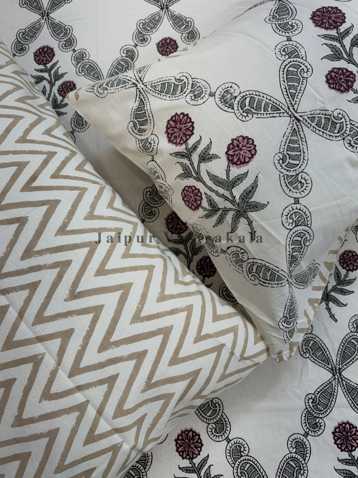 hand block printed bedsheet