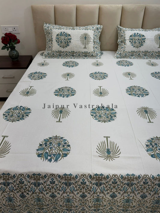 hand block printed bedsheet