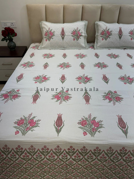 hand block printed bedsheet