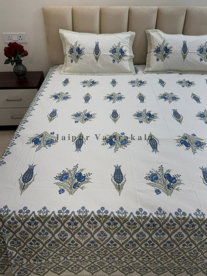 hand block printed bedsheet