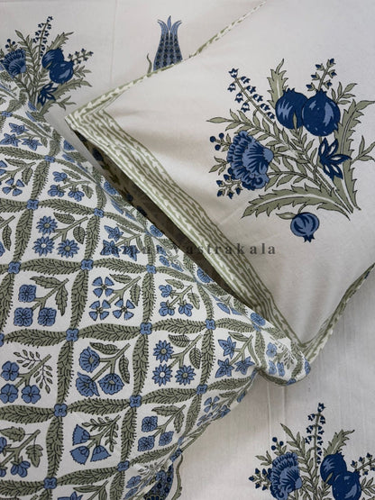 hand block printed bedsheet