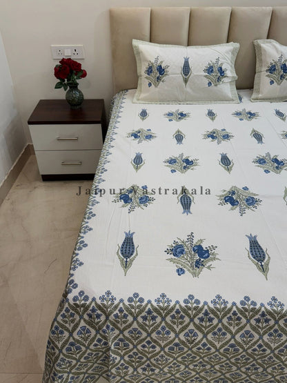 hand block printed bedsheet