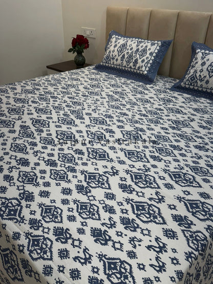 hand block printed bedsheet