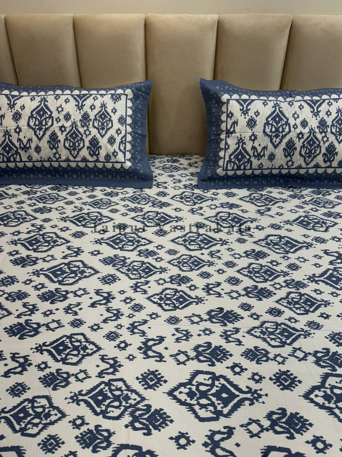 hand block printed bedsheet