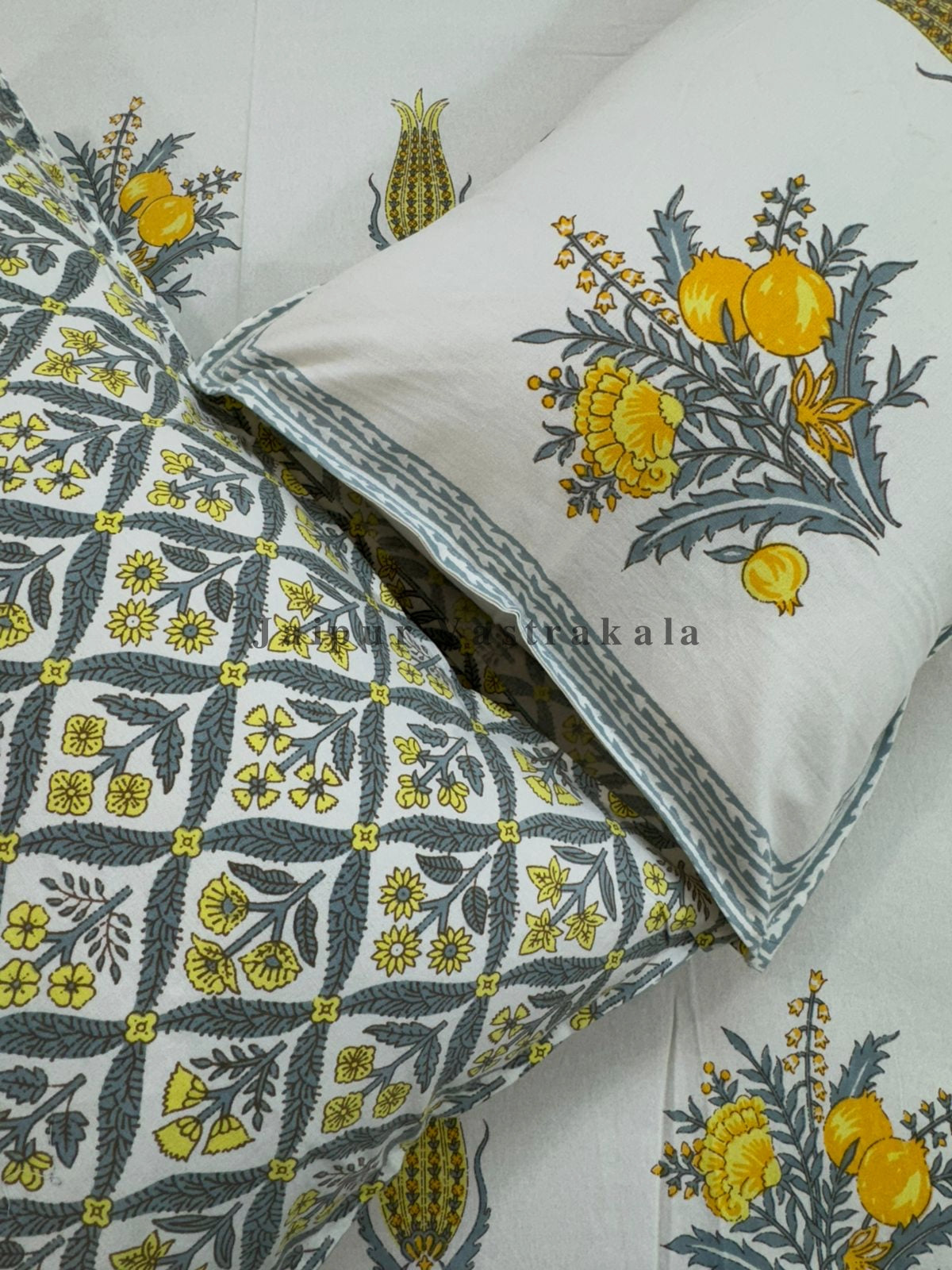 hand block printed bedsheet