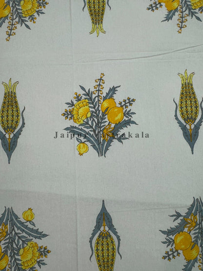 hand block printed bedsheet