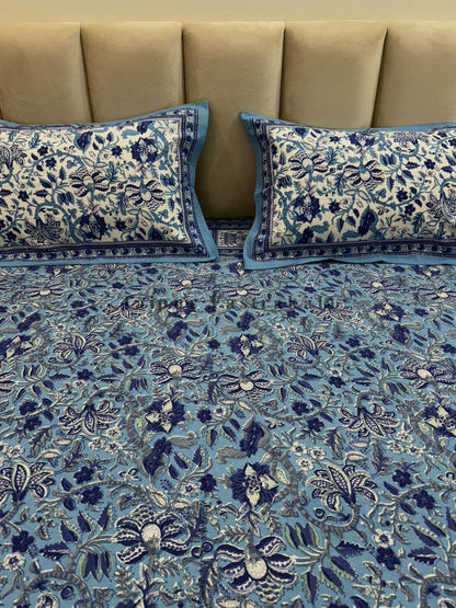 hand block printed bedsheet