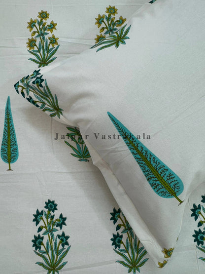 hand block printed bedsheet