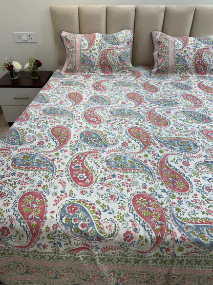 hand block printed bedsheet