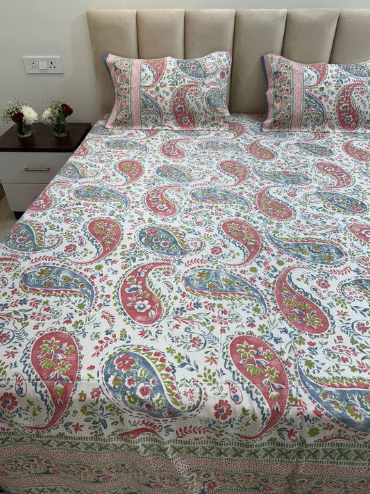 hand block printed bedsheet