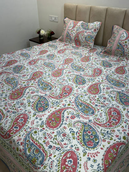 hand block printed bedsheet