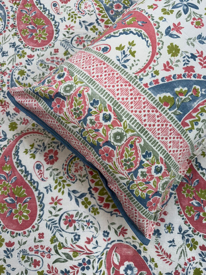 hand block printed bedsheet