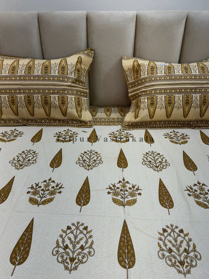 hand block printed bedsheet