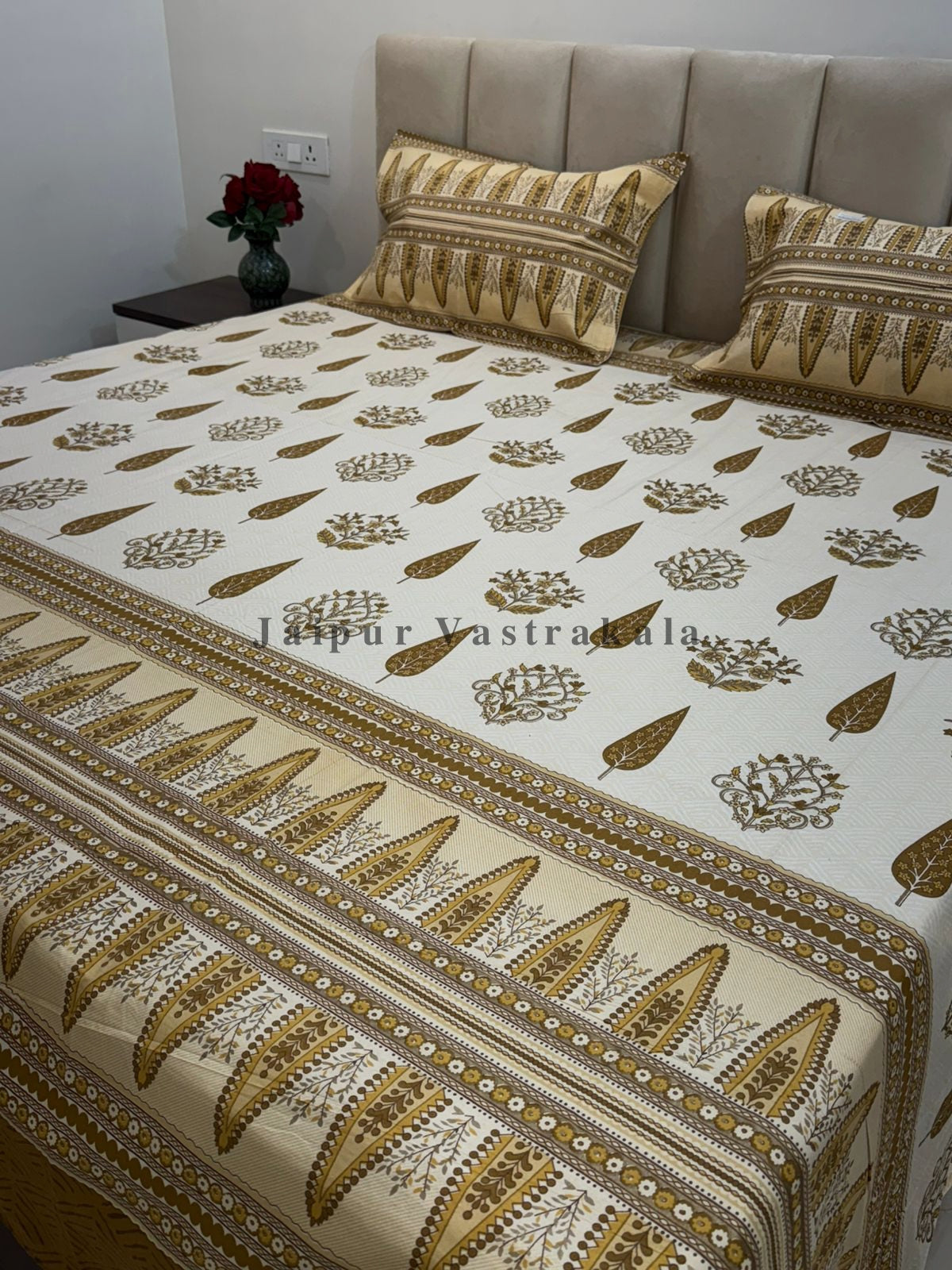 hand block printed bedsheet