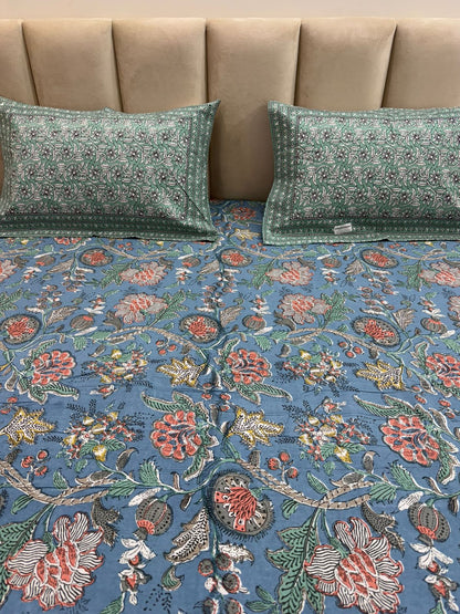 hand block printed bedsheet