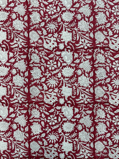 Maroon Jaal King Bedsheet with Pillow Covers