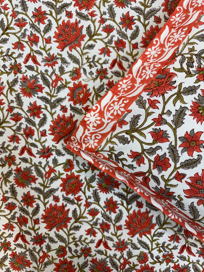 Tangerine Blossom King Bedsheet with Pillow Covers