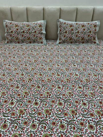 Garden Glow King Bedsheet with Pillow Covers