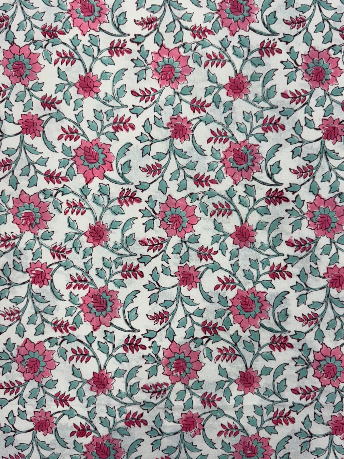 Blush & Verde King Bedsheet with Pillow Covers