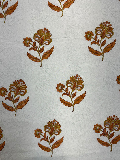 Rustic Boota King Bedsheet with Pillow Covers