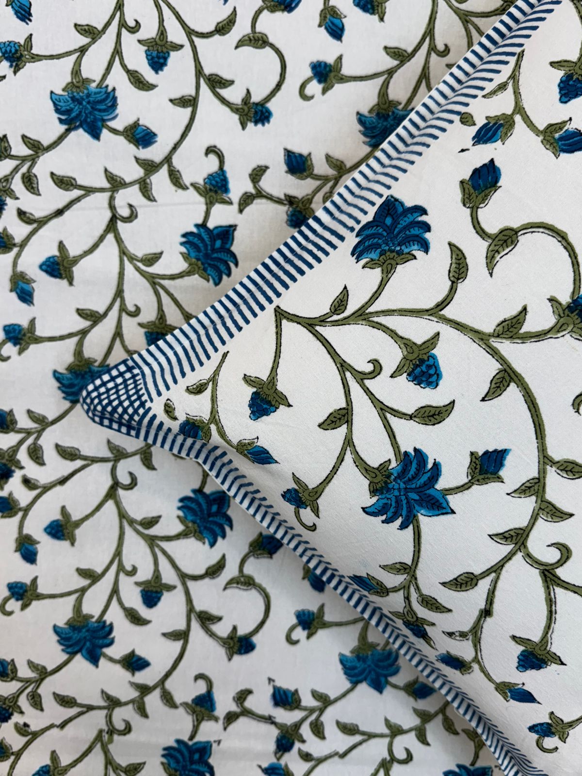 Blue Whispers King Bedsheet with Pillow Covers