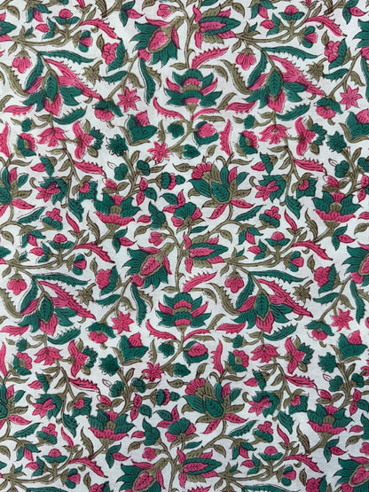 Pink Teal Harmony King Bedsheet with Pillow Covers